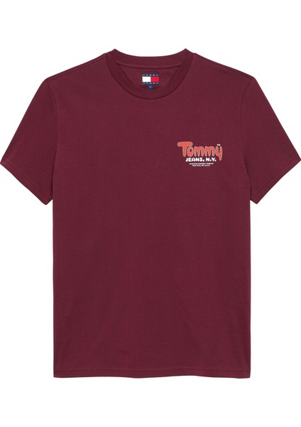 Tjm Slım Font Play Tee Erkek Kırmızı T-Shirt - DM0DM22049