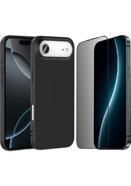 Apple iPhone 17 Air Kılıf Zore Mara Lansman Kapak + Privacy Hayalet Ekran Koruyucu