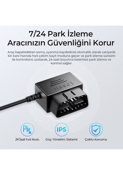Obd Hardwire Kit Type-C Giriş 7/24 Park Modu Destekli Güç Adaptörü 12-24V fırsatları