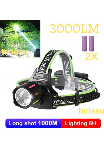 Yüksek Performanslı 30W Şarj Edilebilir LED Kafa Lambası