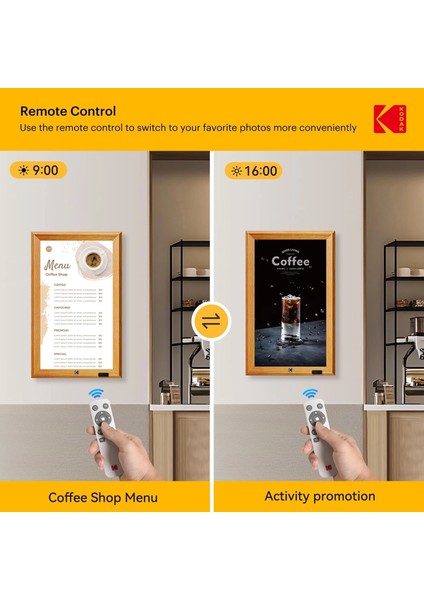 23.8 Inc Ahşap Wifi Dijital Fotoğraf Çerçevesi, 1920X1080 Fhd IPS Ekran modelleri