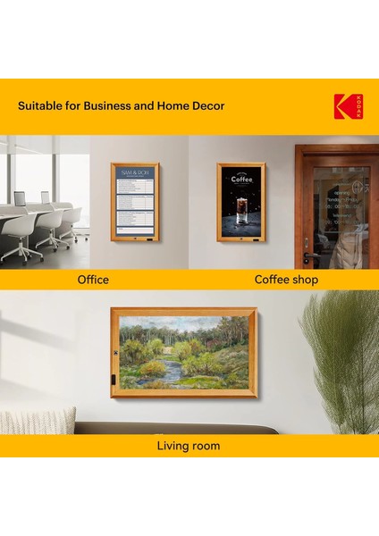 23.8 Inc Ahşap Wifi Dijital Fotoğraf Çerçevesi, 1920X1080 Fhd IPS Ekran indirimleri