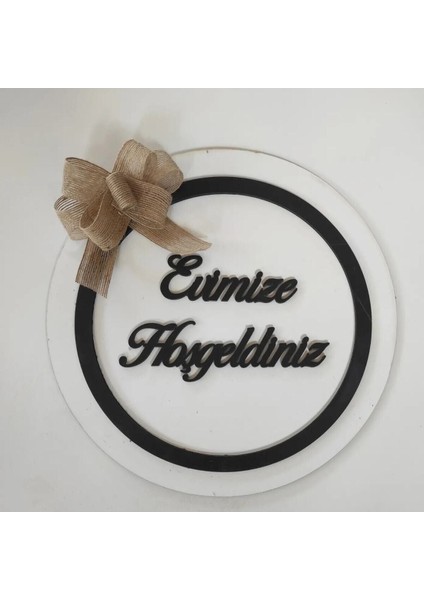 Ahşap Kapı Süsü Duvar Süsü, Duvar Dekoru Beyaz 24 cm fiyatları
