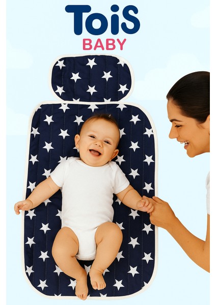 Pratik Alt Değiştirme Matı Minderi Alt Değiştirme Pedi Bakım Örtüsü Lacivert