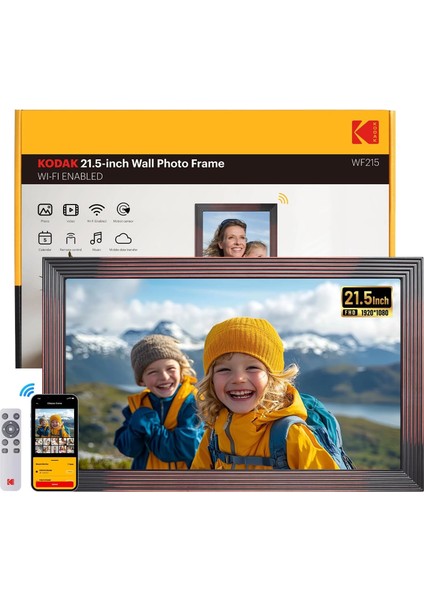 21.5 Inc Wifi Dijital Fotoğraf Çerçevesi 1920X1080 Fhd IPS Ekran Kumandalı