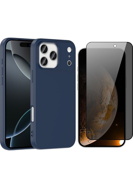 Apple iPhone 17 Pro Max Kılıf Zore Mara Lansman Kapak + Privacy Hayalet Ekran Koruyucu