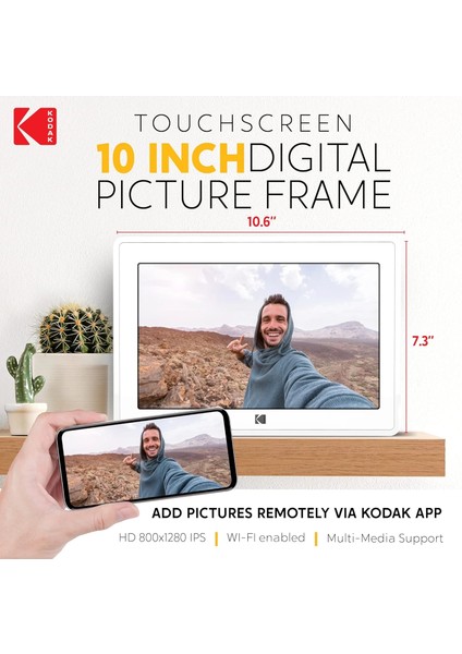 10 Inc Dokunmatik Ekranlı Dijital Fotoğraf Çerçevesi 16GB Kumandalı fiyatları