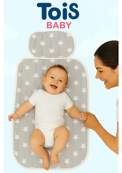 Pratik Alt Değiştirme Matı Minderi Alt Değiştirme Pedi Bakım Örtüsü Gri