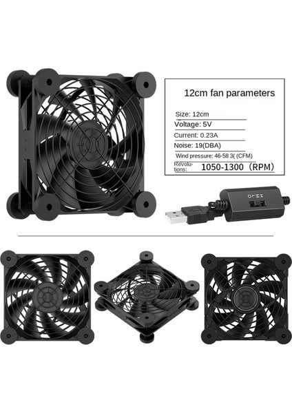 Bilgisayar Pc Kasa Fan Fan USB Powered 5V Sessiz Şasi Soğutucu Yönlendirici Soğutma Vidaları Koruyucu Net B B (Yurt Dışından) indirimleri