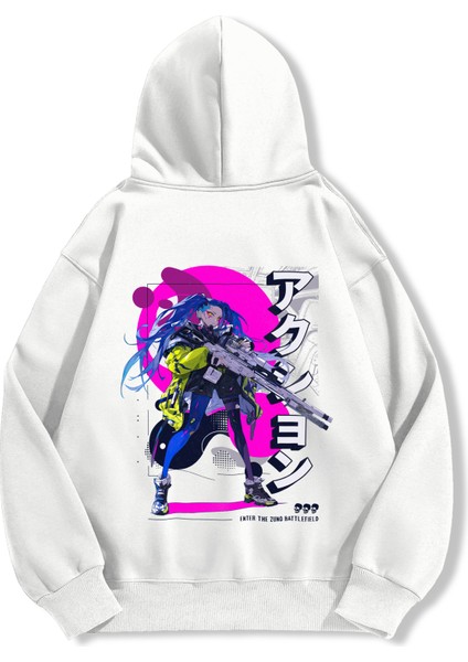 Unisex Sweatshirt Oversize Hoodie Action Girl