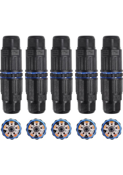 5pcs IP68 Su Geçirmez Kavşak Kutusu, Dış Mekan 5 Pin Kablo Konektörü, 3.5-10 mm Tel Aralığı (Ac 250V, 16A) (Yurt Dışından)