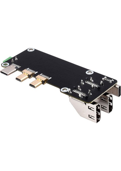 Hdmı-C Çok Fonksiyonlu Adaptörle Uyumlu Mini HDMI Uyumlu Iki Güç Kaynağı Yöntemi Raspberry Pi 5 / 4b Için Çift 4K Çıkışı (Yurt Dışından) modelleri