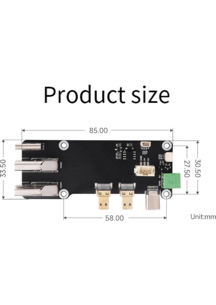 Hdmı-C Çok Fonksiyonlu Adaptörle Uyumlu Mini HDMI Uyumlu Iki Güç Kaynağı Yöntemi Raspberry Pi 5 / 4b Için Çift 4K Çıkışı (Yurt Dışından) indirimleri