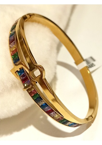 Gold Renk Lüks Figürlü Gösterişli Bileklik