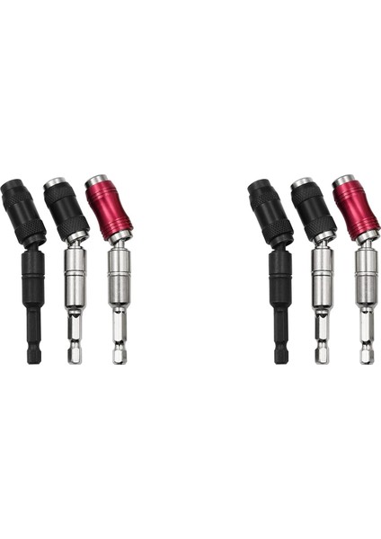 6pcs Manyetik Pivot Matkap Bit Tutucu Manyetik Dönen Bit Uç Tutucu Hızlı Serbest Bırakma Esnek Tornavida Bit Tutucu A (Yurt Dışından)