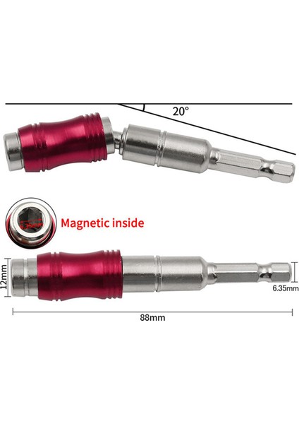 6pcs Manyetik Pivot Matkap Bit Tutucu Manyetik Dönen Bit Uç Tutucu Hızlı Serbest Bırakma Esnek Tornavida Bit Tutucu A (Yurt Dışından) fırsatları