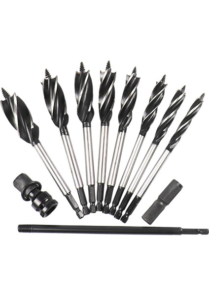11 Adet Dört Kişilik Dört Kenar Ahşap Işleme Bükülme Tatbikatı 10-25MM Ahşap Matkap Seti (Yurt Dışından)