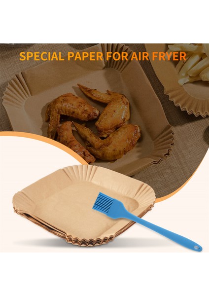Sıcak Hava Fritözü Için Pişirme Kağıdı Kare (20 Cm), 100'LÜ Paket Airfryer Pişirme Kağıdı Tek Kullanımlık Yapışmaz Kağıt Su Geçirmez (Yurt Dışından) fırsatları