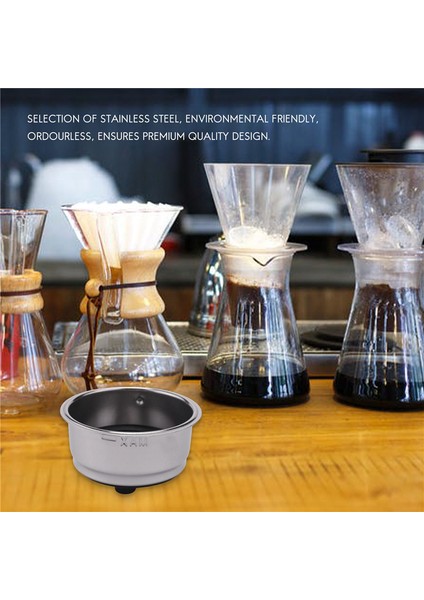 Ev Ofisi Için Dostu Çıkarılabilir Paslanmaz Çelik Kahve Filtre Sepeti Süzgeç Kahve Makinesi Aksesuarları (Çift Fincan) (Yurt Dışından) indirimleri