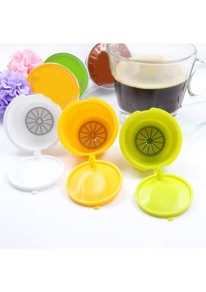 Dolce Gusto A Için 3 Adet Kahve Kapsülü, Yeniden Doldurulabilir Kahve Kapsülleri, Yeniden Kullanılabilir Evrensel Kahve Filtresi ve Kaşık Fırçası (Yurt Dışından) indirimleri