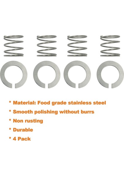 Kitchenaid Mikser Için 4 Adet Yay ve Rondela 3,5 Litre - 7 Litre Koruma ve Ömrünü Uzatma Hızlı Kurulum Aksesuarı (Yurt Dışından) fırsatları