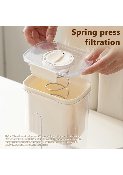 Gıda Süzgeçleri Kapaklı Yoğurt Süzgeci Geri Sayım Zamanlayıcılı Ince Yoğurt Filtresi Tekrar Kullanılabilir Meyve Suyu Süzgeci (Yurt Dışından) indirimleri