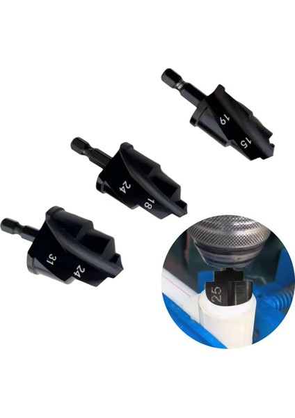3pc Ppr Su Borusu Genişleme Matkap Kontersink Bit Sıhhi Tesisat Sondaj Aracı Hex Shank Delik Açıcı 20/25/32MM (Yurt Dışından) modelleri
