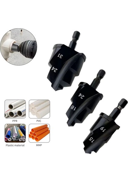 3pc Ppr Su Borusu Genişleme Matkap Kontersink Bit Sıhhi Tesisat Sondaj Aracı Hex Shank Delik Açıcı 20/25/32MM (Yurt Dışından) fırsatları