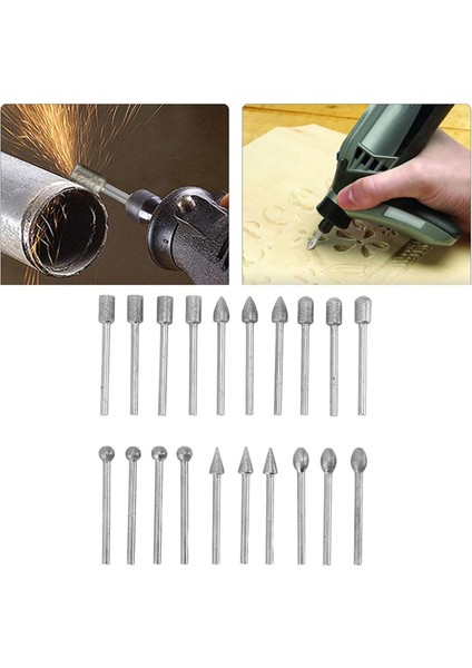 20PCS Taş Oyma Seti Öğütme Bit Seti Ahşap Oyma Jadestone Mermer Zımpara Malzemesi Için Çok Yönlü Kullanım (Yurt Dışından) modelleri
