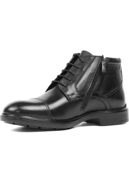 Erkek Siyah Bağcıklı Fermuarlı Deri Bot fırsatları