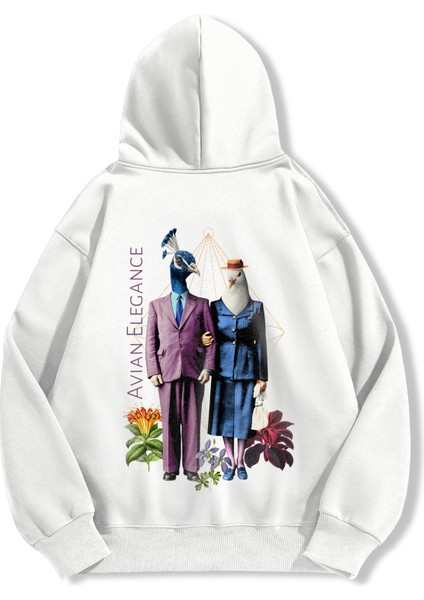 Unisex Sweatshirt Oversize Hoodie Avian Elegance