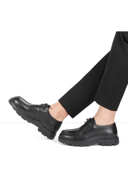 Erkek Siyah Bağcıklı Deri Günlük Ayakkabı fiyatları