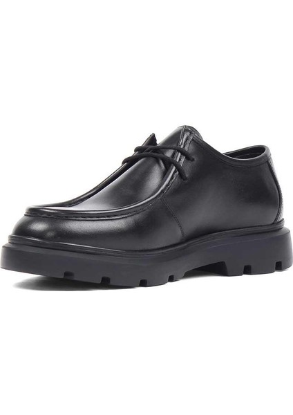 Erkek Siyah Bağcıklı Deri Günlük Ayakkabı fırsatları