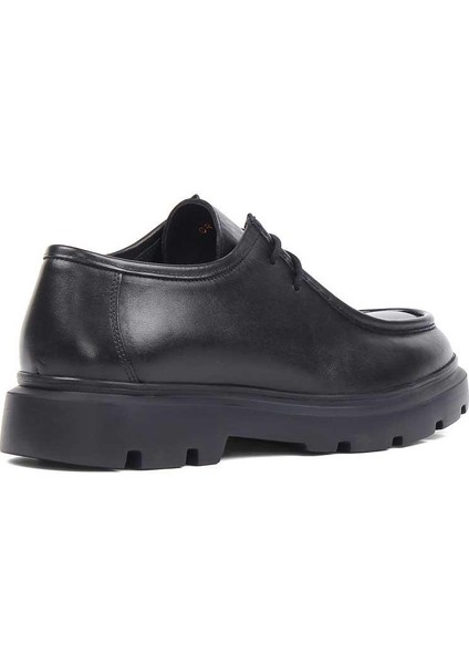 Erkek Siyah Bağcıklı Deri Günlük Ayakkabı indirimleri