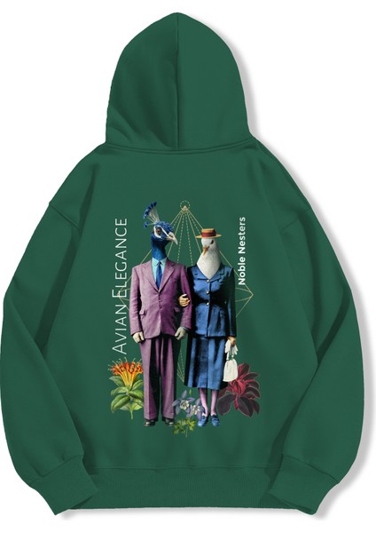 Unisex Sweatshirt Oversize Hoodie Avian Elegance
