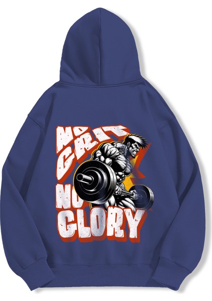 Unisex Sweatshirt Oversize Hoodie No Grit No Glory