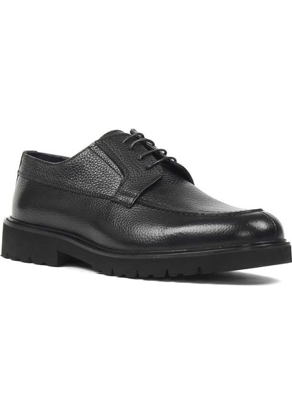 Erkek Siyah Bağcıklı Deri Klasik Ayakkabı modelleri