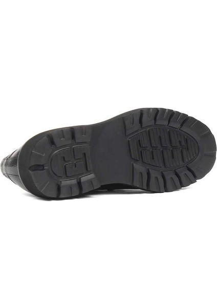 Erkek Siyah Bağcıklı Deri Klasik Ayakkabı