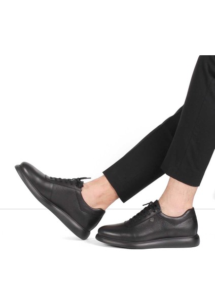 Erkek Siyah Bağcıklı Deri Günlük Ayakkabı fiyatları