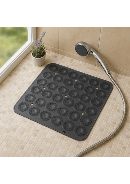Kaymaz Masajlı Duş Paspası 54X54 cm - Su Geçirmez ve Anti-Bakteriyel Banyo Matı | Ferah Plastik fiyatları