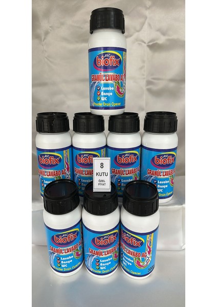 Biofix - X8 Adet Granül Lavabo Aç Kutu 300 gr