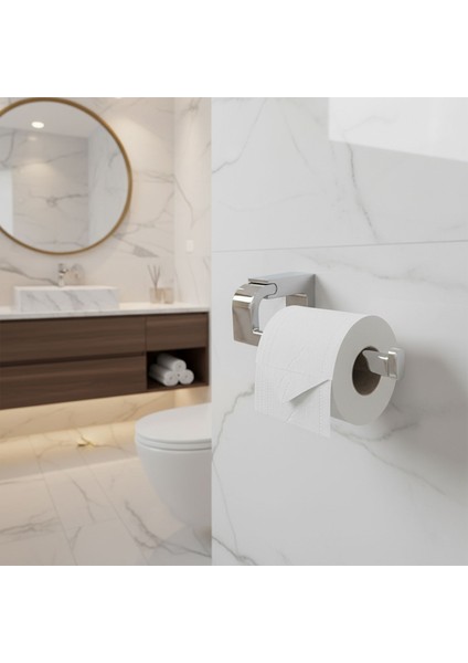 Krom Gümüş Kapaksız Lüks Tuvalet Kağıtlık Vidalı Paslanmaz Metal Duvara Monte Banyo Kağıt Aparatı modelleri