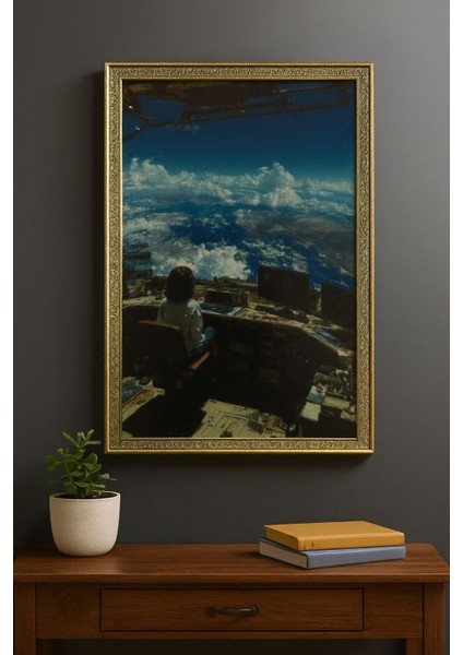 Chill Minimal Tipografik Poster – Kırmızı Yazı Dekoratif Duvar Tablosu
