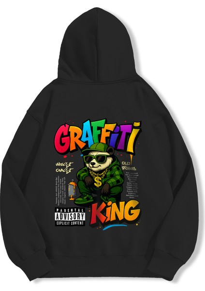 Unisex Sweatshirt Oversize Hoodie Graffiti King