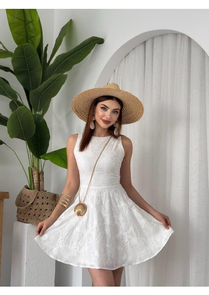 Vess Cep Detaylı Elbise M-Beyaz indirimleri