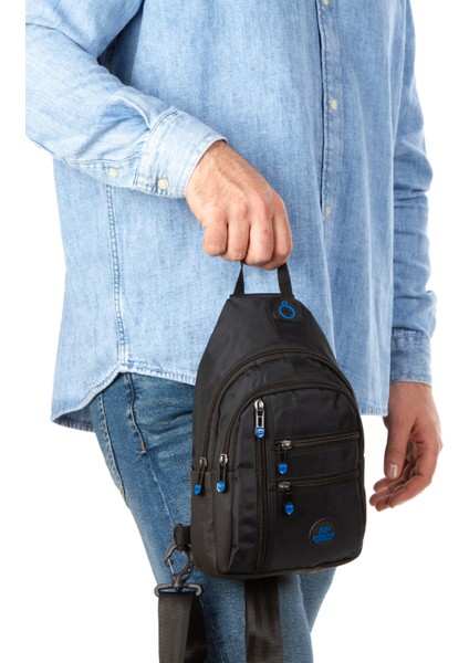 Unisex Su Geçirmez Kulaklık USB Çıkışlı Çapraz Askılı Çanta Bel Omuz ve Göğüs Çanta Günlük Bodybag indirimleri