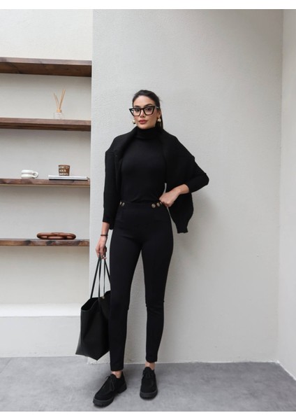 Düğme Detaylı Tayt Pantolon fiyatları