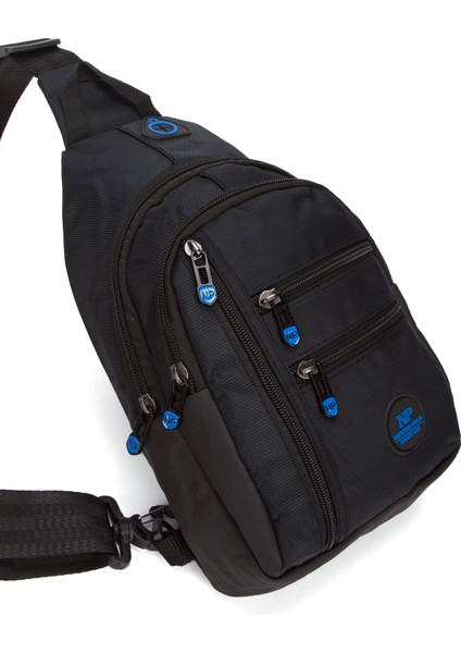 Unisex Su Geçirmez Kulaklık USB Çıkışlı Çapraz Askılı Çanta Bel Omuz ve Göğüs Çanta Günlük Bodybag