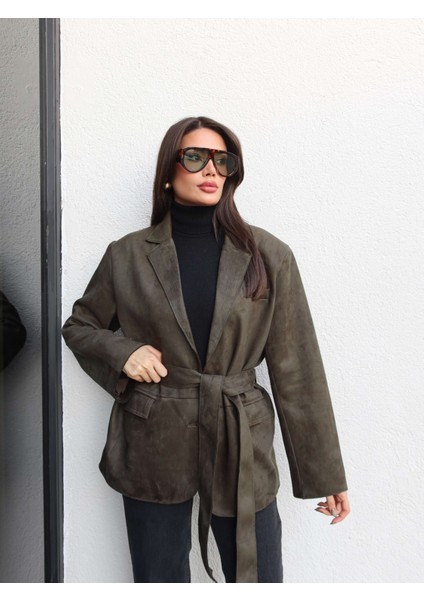 Kuşaklı Süet Ceket fiyatları