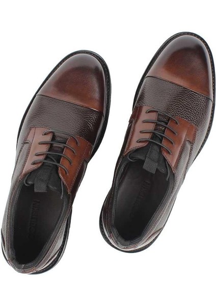 Erkek Kahverengi Bağcıklı Deri Klasik Ayakkabı